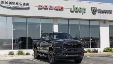 Ram 2500 Big Horn Crew Cab 4X4 truck at a dealership. Ram offers the 2500 with a 6.4L HEMI V8 engine. MY:2026