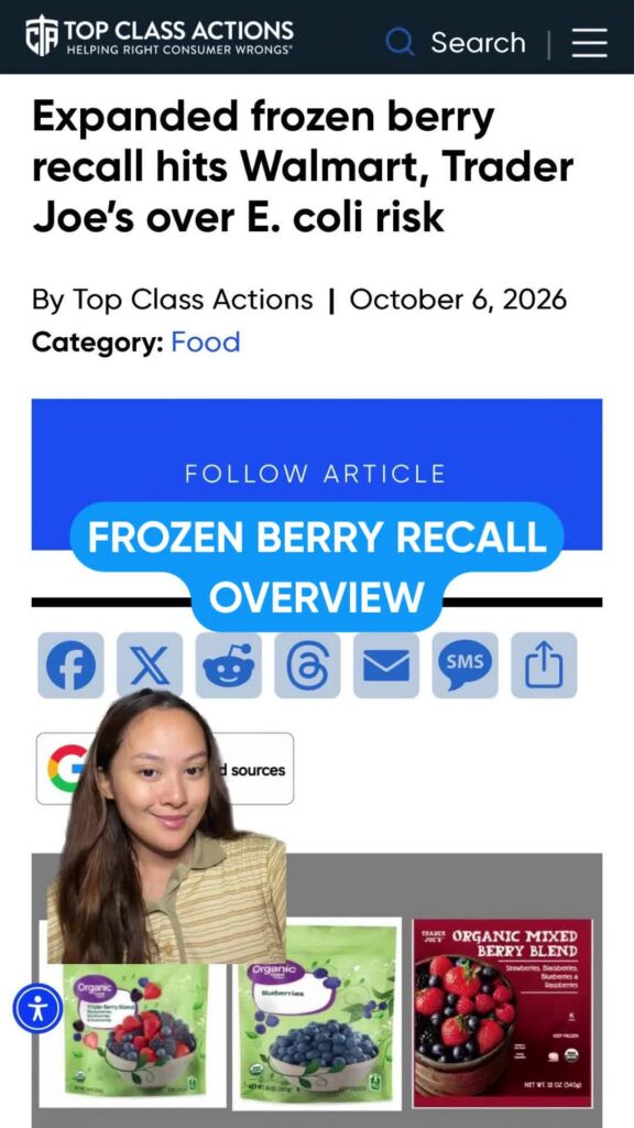 FREEZER ALERT: Massive Frozen Berry Recall at Walmart & Trader Joe’s! Check your freezer immediately! Multiple hospitalizations have already been