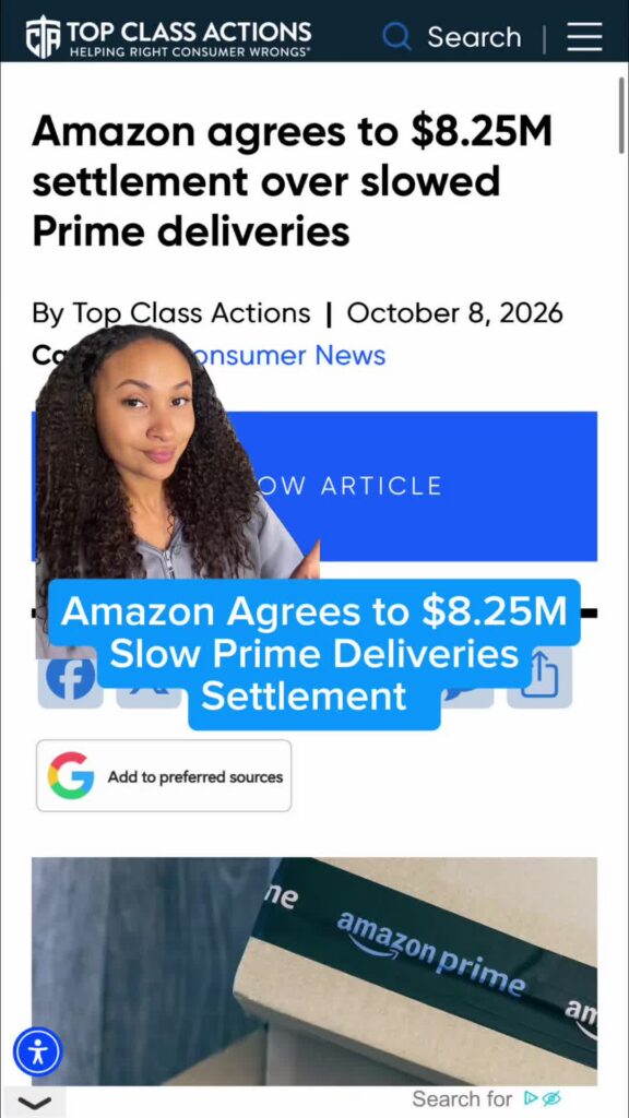 SETTLEMENT ALERT: Amazon agrees to an $8.25M settlement over slowed Prime deliveries. Did you pay for Prime in Washington, D.C.,